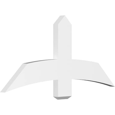 Ekena Millwork Bellingham Architectural Grade PVC Gable Bracket, 48"W x 22"H x 2"D x 6"F, 11/12 Pitch GBP048X22X0206BEL00